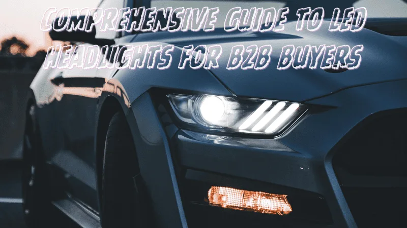 LED headlights in a Car